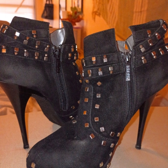 Studded Heeled Boots - Picture 1 of 1